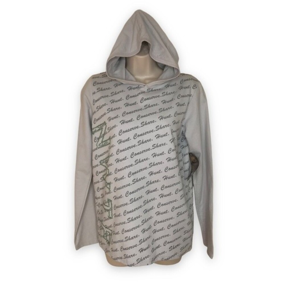 NWT NWTF by She Silver Pullover Conserve Share Hunt Hoodie Women Size Medium